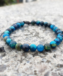 Pulseira de Olho de Tigre Azul Celeste