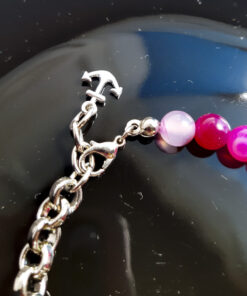 P312 - Pulseira Metá-Metá Ágata Pink