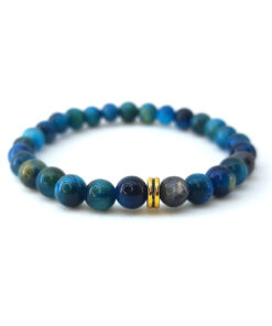 Pulseira de Pedra Olho de Tigre Azul Celeste