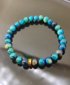 Pulseira de Pedra Olho de Tigre Azul Celeste