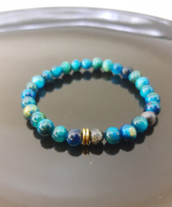 Pulseira de Pedra Olho de Tigre Azul Celeste