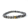Pulseira de Pedra Jaspe cinza