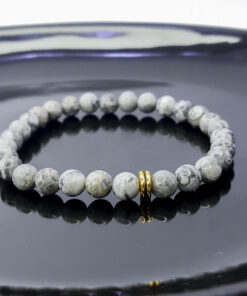 P315 Pulseira de Jaspe Cinza