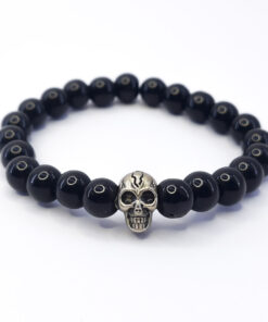 P316 Pulseira de Pérola com Caveira