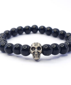 P316 Pulseira de Pérola com Caveira