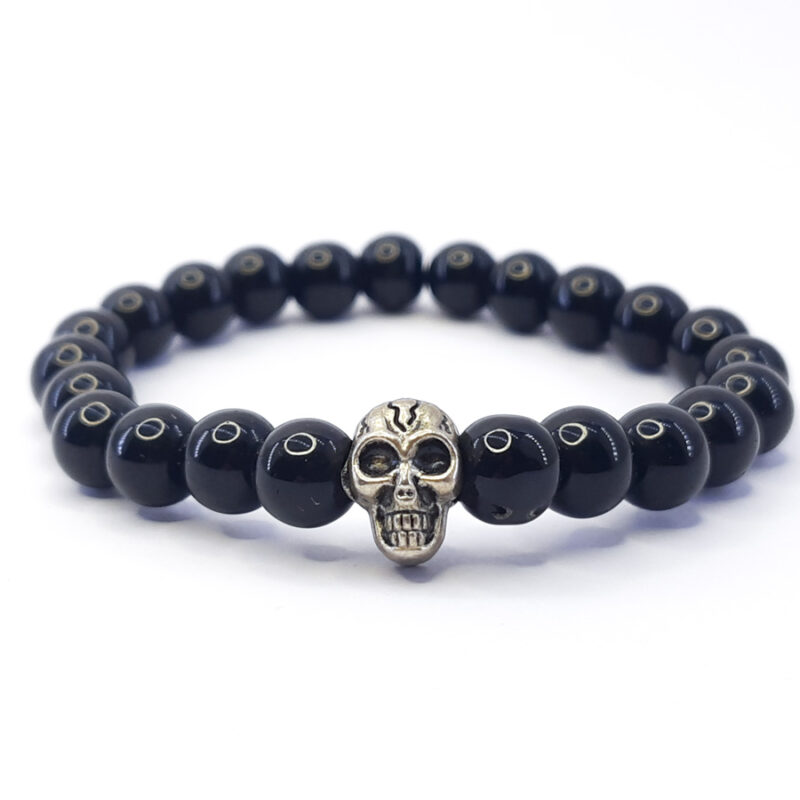 P316 Pulseira de Pérola com Caveira