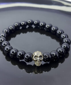 P316 Pulseira de Pérola com Caveira