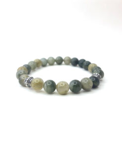 Pulseira Pedra Ágata Verde Musgo