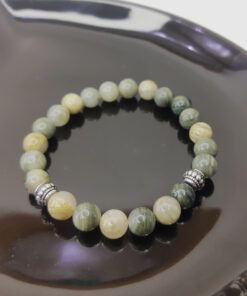 Pulseira Pedra Ágata Verde Musgo