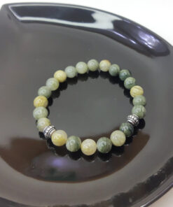 Pulseira Pedra Ágata Verde Musgo