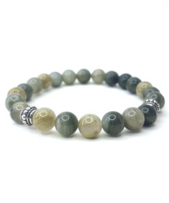 Pulseira Pedra Ágata Verde Musgo