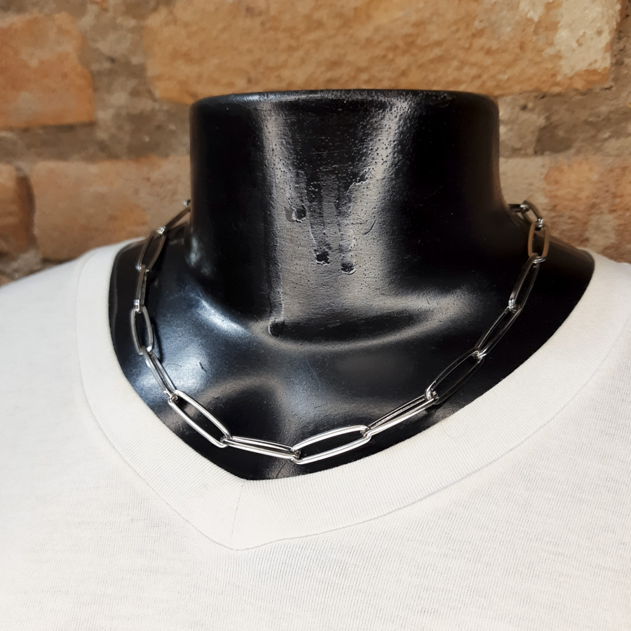 C150 - Choker Corrente Prata (1) C150 - Choker Corrente Prata