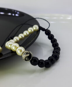 P325 Pulseira Pérola Yin Yang