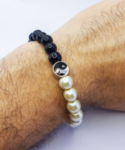 P325 Pulseira Pérola Yin Yang
