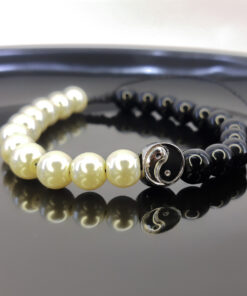 P325 Pulseira Pérola Yin Yang
