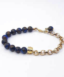 P332 Pulseira Metá Metá Ágata Blue Lake
