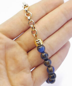 P332 Pulseira Metá Metá Ágata Blue Lake