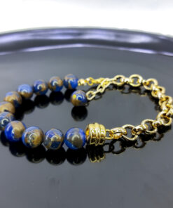 P332 Pulseira Metá Metá Ágata Blue Lake