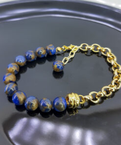 P332 Pulseira Metá Metá Ágata Blue Lake
