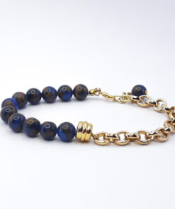 P332 Pulseira Metá Metá Ágata Blue Lake