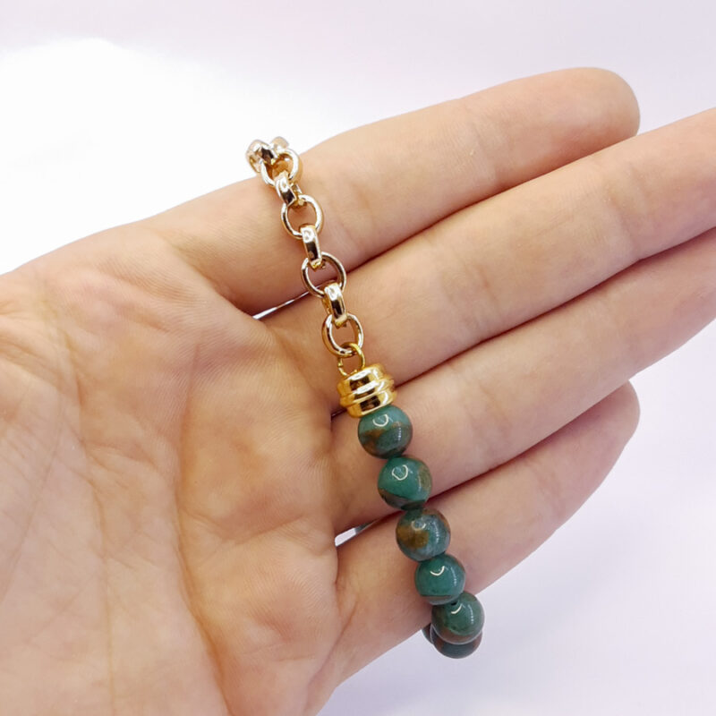 P333 Pulseira Metá Metá Ágata Green Lake