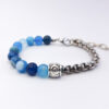 P334 Pulseira Metá Metá Ágata Azul