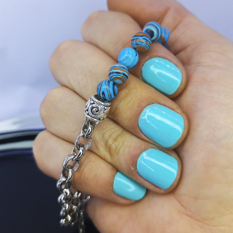 P345 Pulseira Metá Metá Malaquita Azul