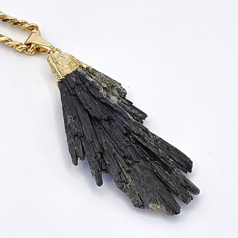 C162 - Colar Pedra Vassoura de Bruxa