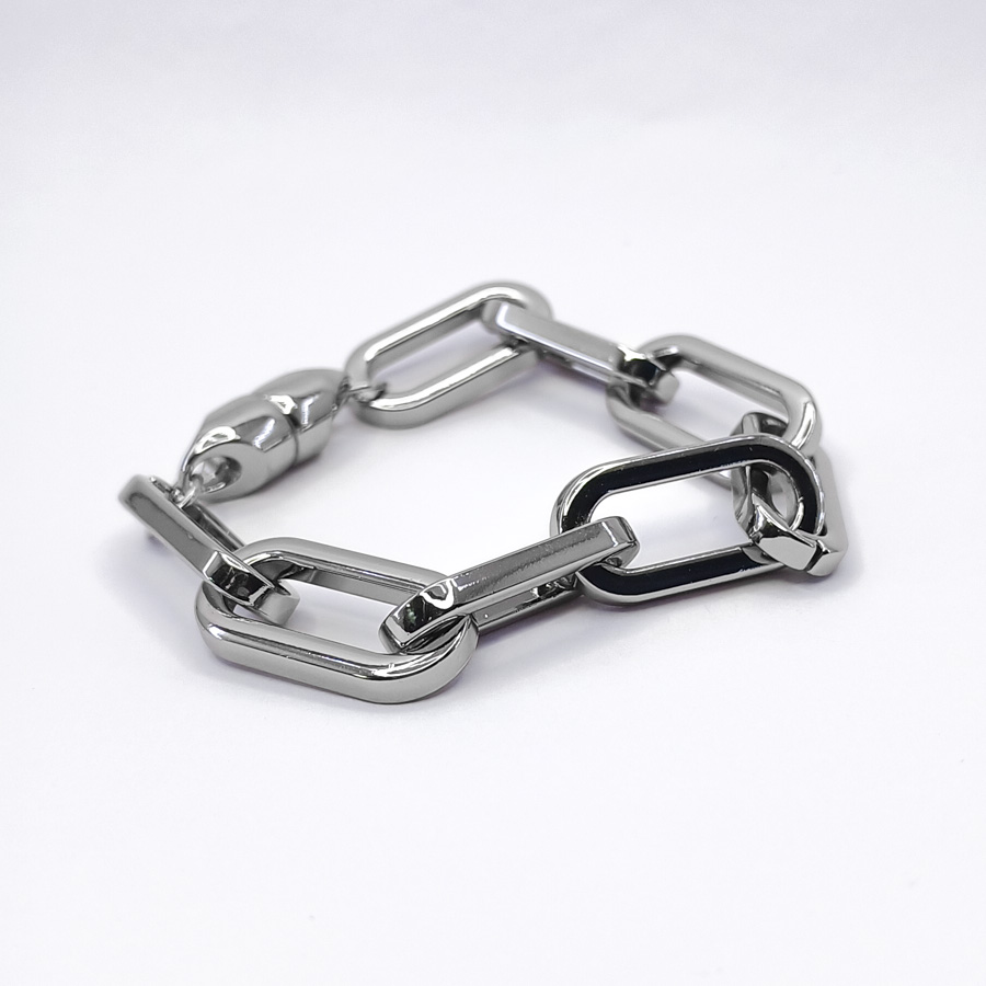 P350 - Pulseira Corrente Boston Prata (1) P350 - Pulseira Corrente Boston Prata