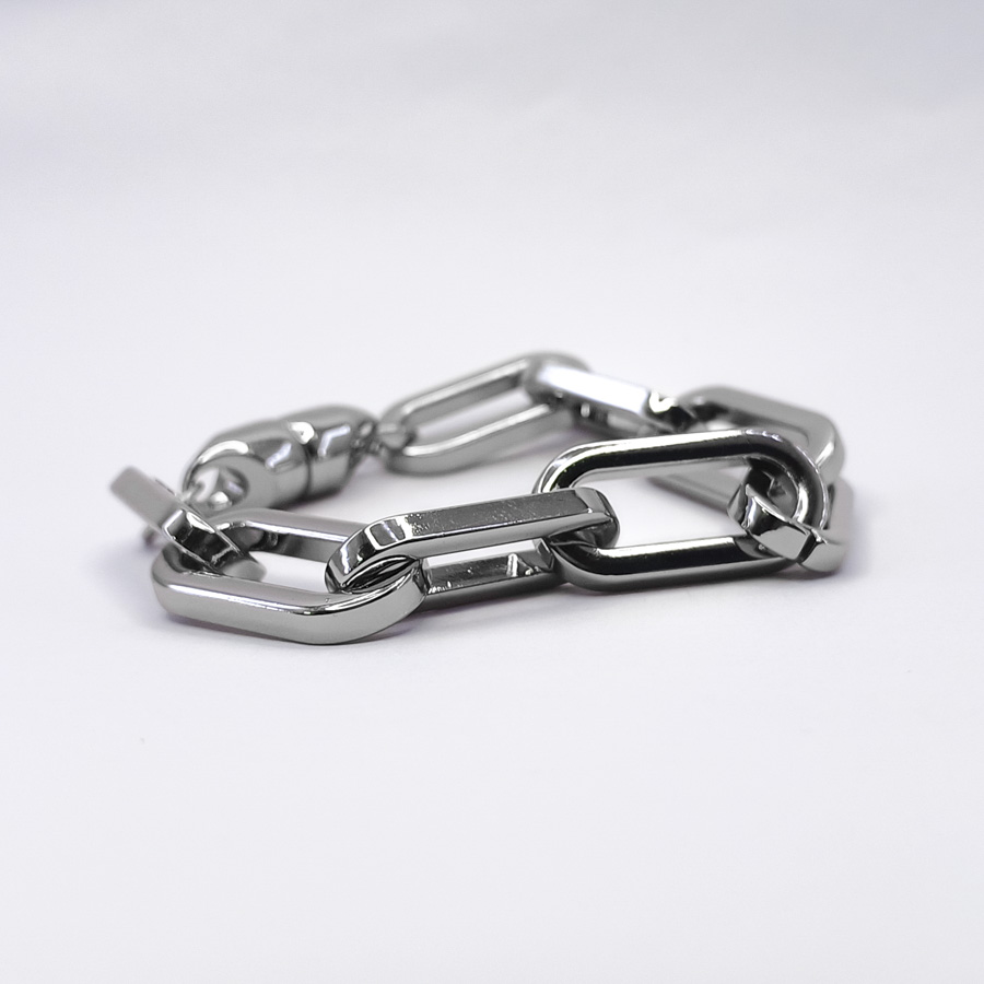 P350 - Pulseira Corrente Boston Prata (2) P350 - Pulseira Corrente Boston Prata
