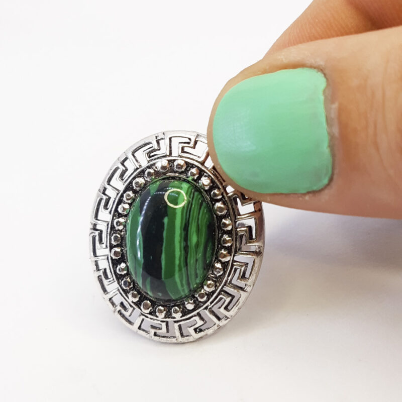 A013 Anel de Pedra Malaquita