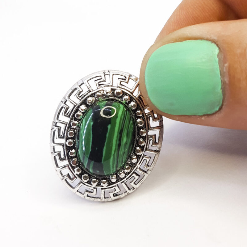 A013 Anel de Pedra Malaquita