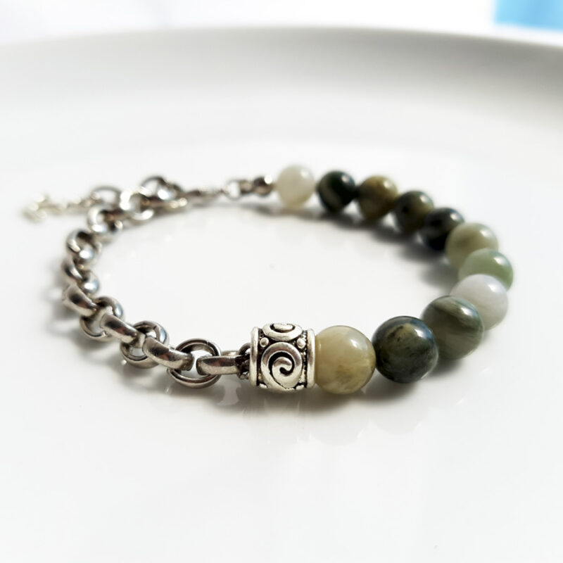 P361 - Pulseita Metá-Metá Ágata Verde Musgo