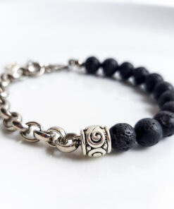 P362 - Pulseira Metá-Metá Lava Vulcânica
