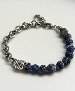 P363 - Pulseira Metá-Metá Ágata Craquelada