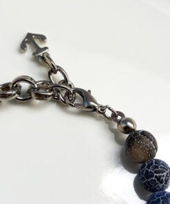 P363 - Pulseira Metá-Metá Ágata Craquelada