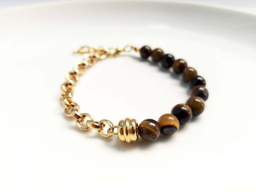 P364 - Puilseira Metá-Metá Olho de Tigre