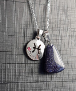 C190 - Colar de Signo Peixes com Pedra da Estrela