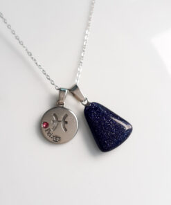 C190 - Colar de Signo Peixes com Pedra da Estrela