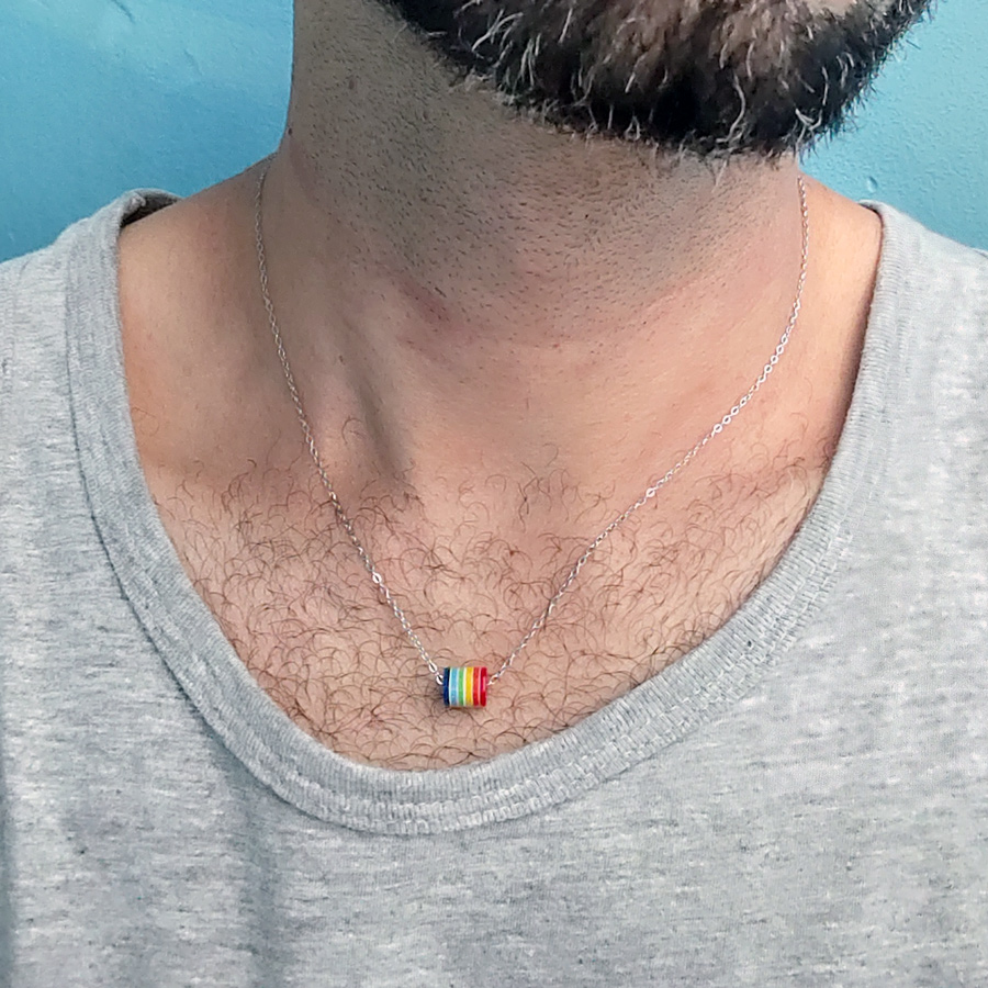 C192 - Colar do Orgulho LGBT+ Aço Inox (3) C192 - Colar do Orgulho LGBT+ Aço Inox