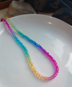C194 - Colar Chocker do Orgulho LGBT+ com Cristal