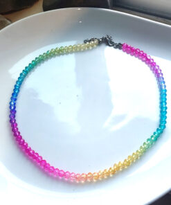 C194 - Colar Chocker do Orgulho LGBT+ com Cristal