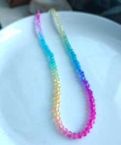 C194 - Colar Chocker do Orgulho LGBT+ com Cristal