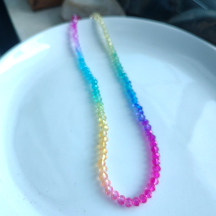 C194 – Colar Chocker do Orgulho LGBT+ com Cristal (3) C194 - Colar Chocker do Orgulho LGBT+ com Cristal