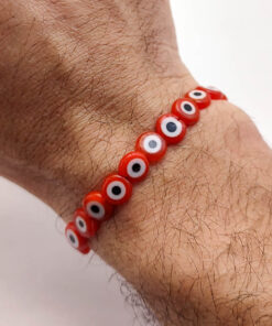 P338 - Pulseira Amuleto Olho Grego Laranja