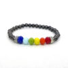 P340 - Pulseira do Orgulho LGBT+ com hematita