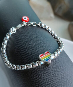 P341 - Pulseira Orgulho LGBT+ Corrente
