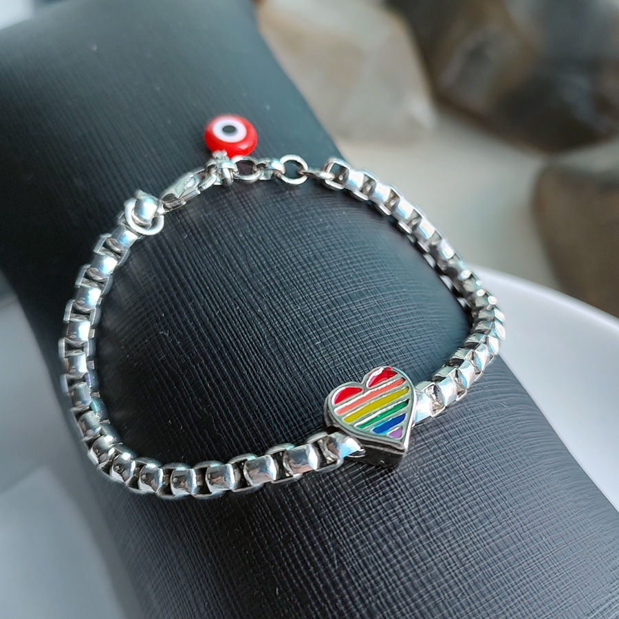 P341 - Pulseira Orgulho LGBT+ Corrente (1) P341 - Pulseira Orgulho LGBT+ Corrente