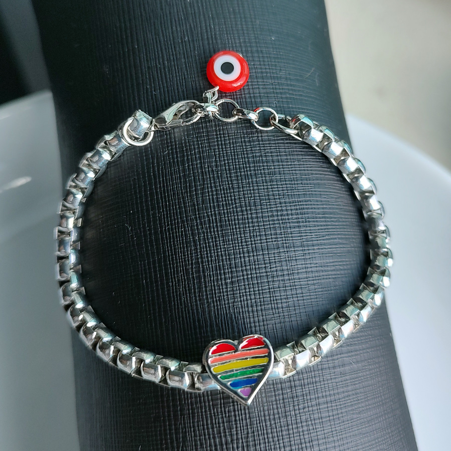 P341 - Pulseira Orgulho LGBT+ Corrente (2) P341 - Pulseira Orgulho LGBT+ Corrente