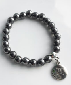 P374 - Pulseira do Signo Gêmeos Pedra Hematita